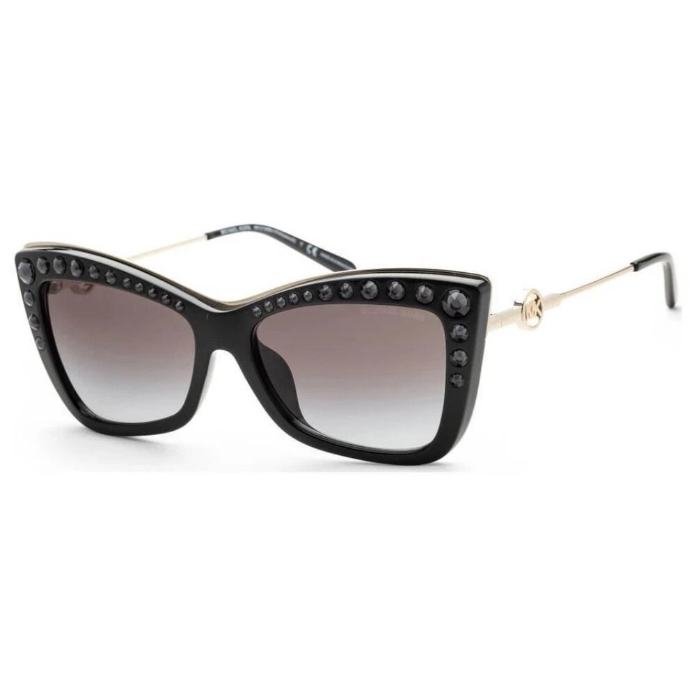 Michael Kors Women's Black Cat-Eye Sunglasses MK2128B-33328G 55-16-140 MSRP130